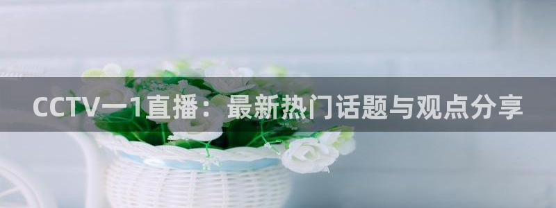鲸鱼体育怎么免费看直播：CCTV一1直播：最新热门话题与观点分享